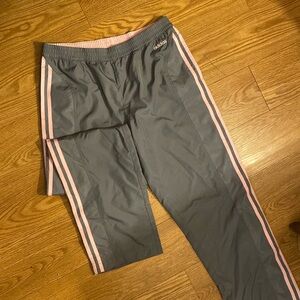 Adidas, gray and pink, jogging pants size medium